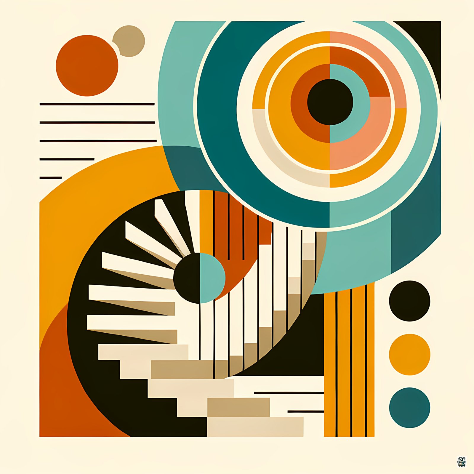 Geometric Circles and Staircase Abstract