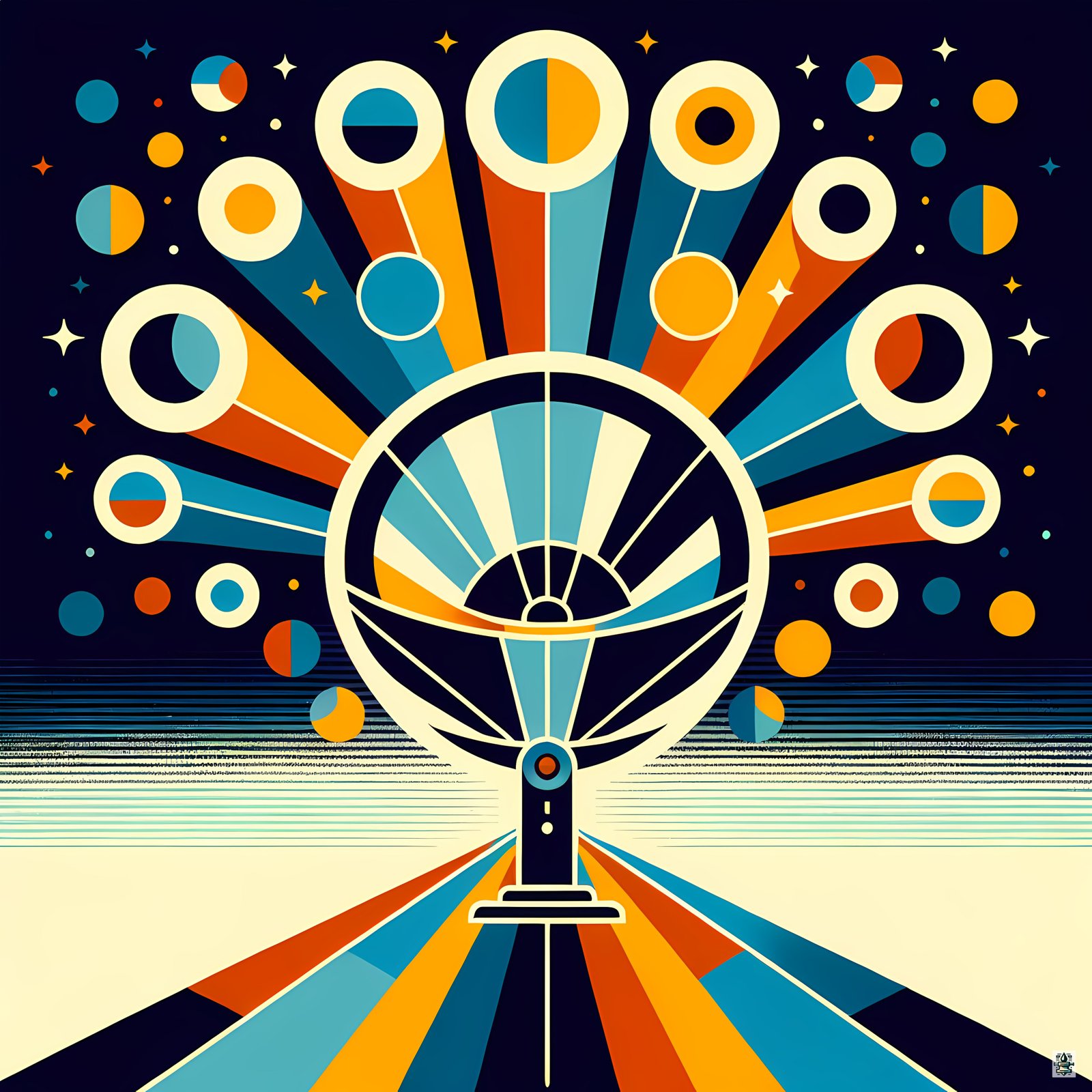 Retro Space Radar Burst