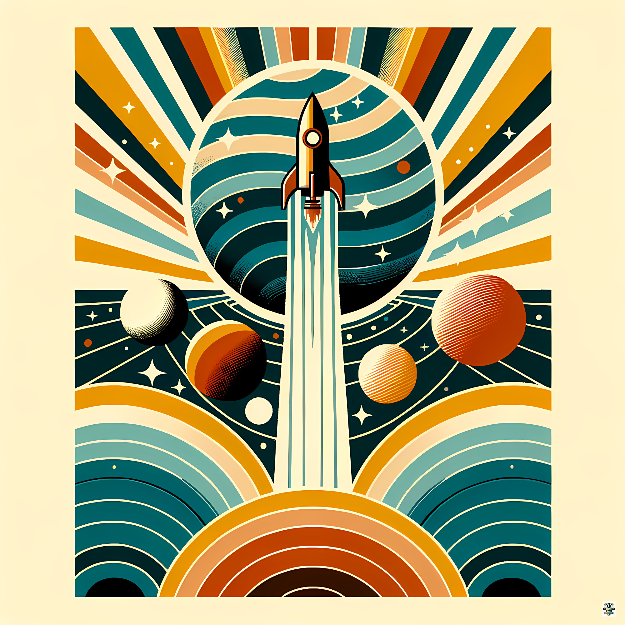 Retro Rocket Launch Through Planet Rings