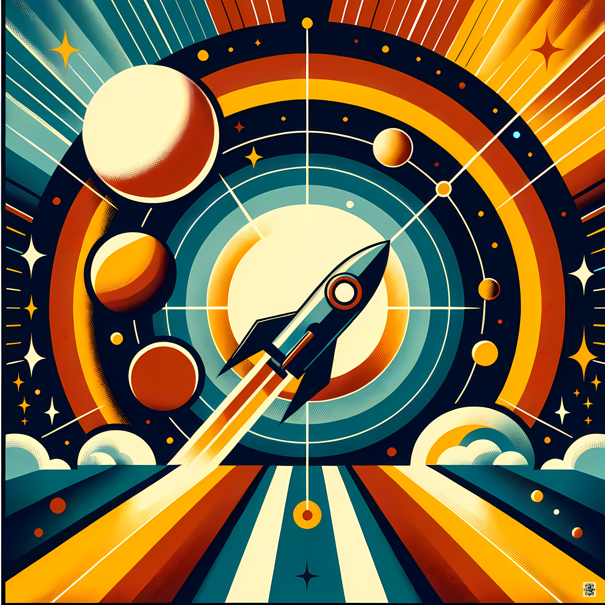 Retro Rocket Launch Through Planetary Orbits