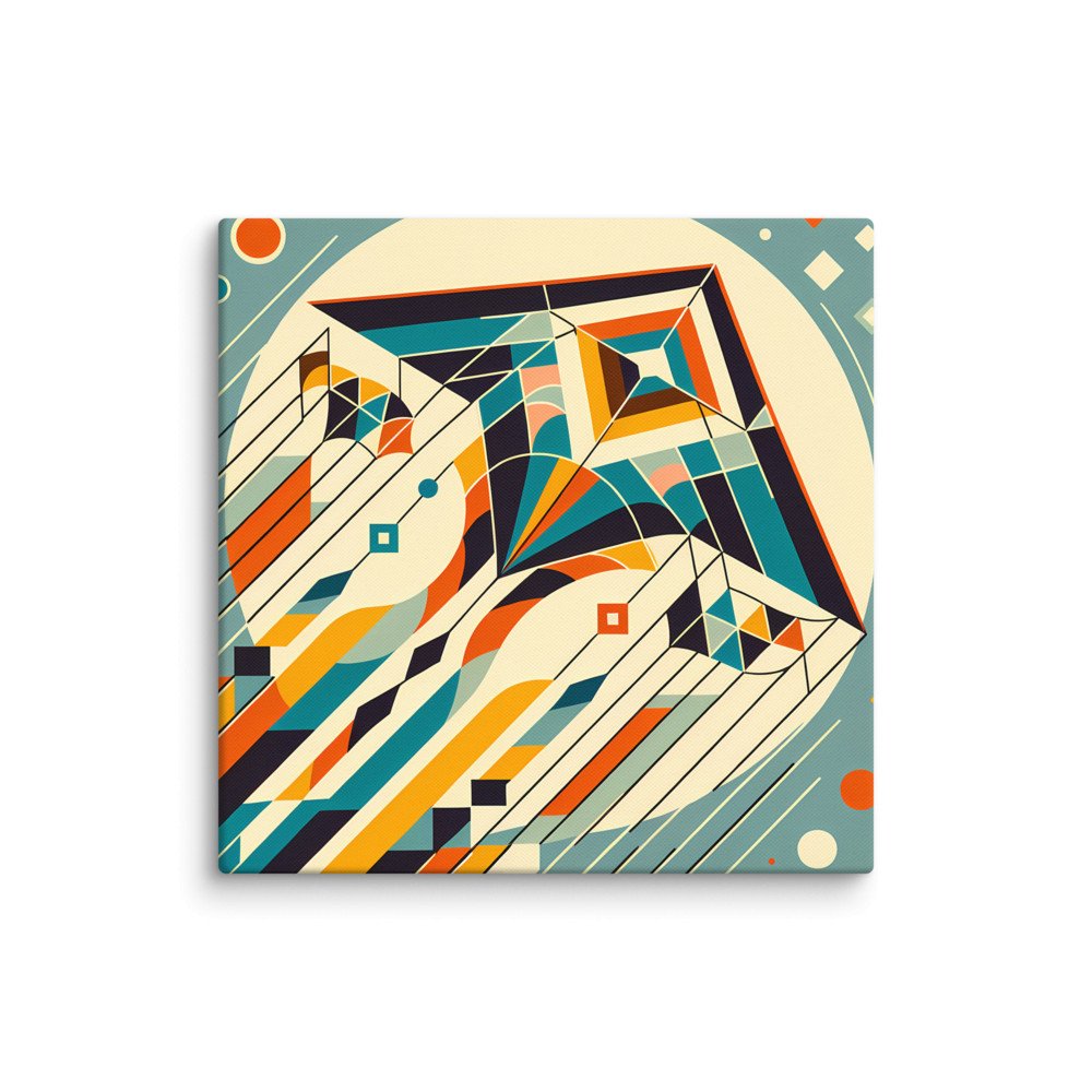 Retro Geometric Kite with Bold Colours