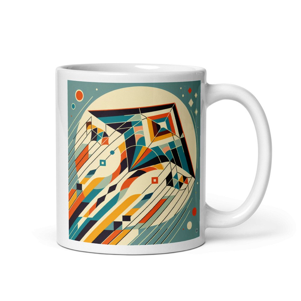 Retro Geometric Kite with Bold Colours