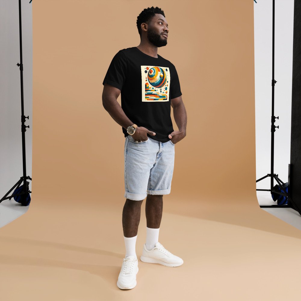 Geometric Hot Air Balloon in Retro Colour Blocks