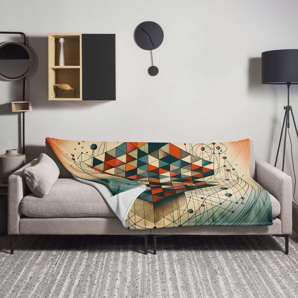 Geometric Abstract Art in Earthy Tones