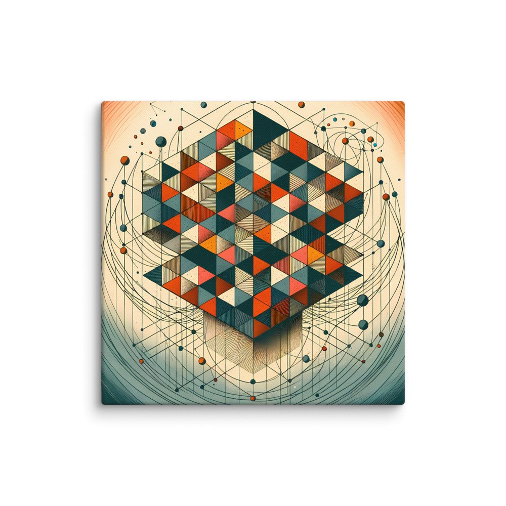 Geometric Abstract Art in Earthy Tones