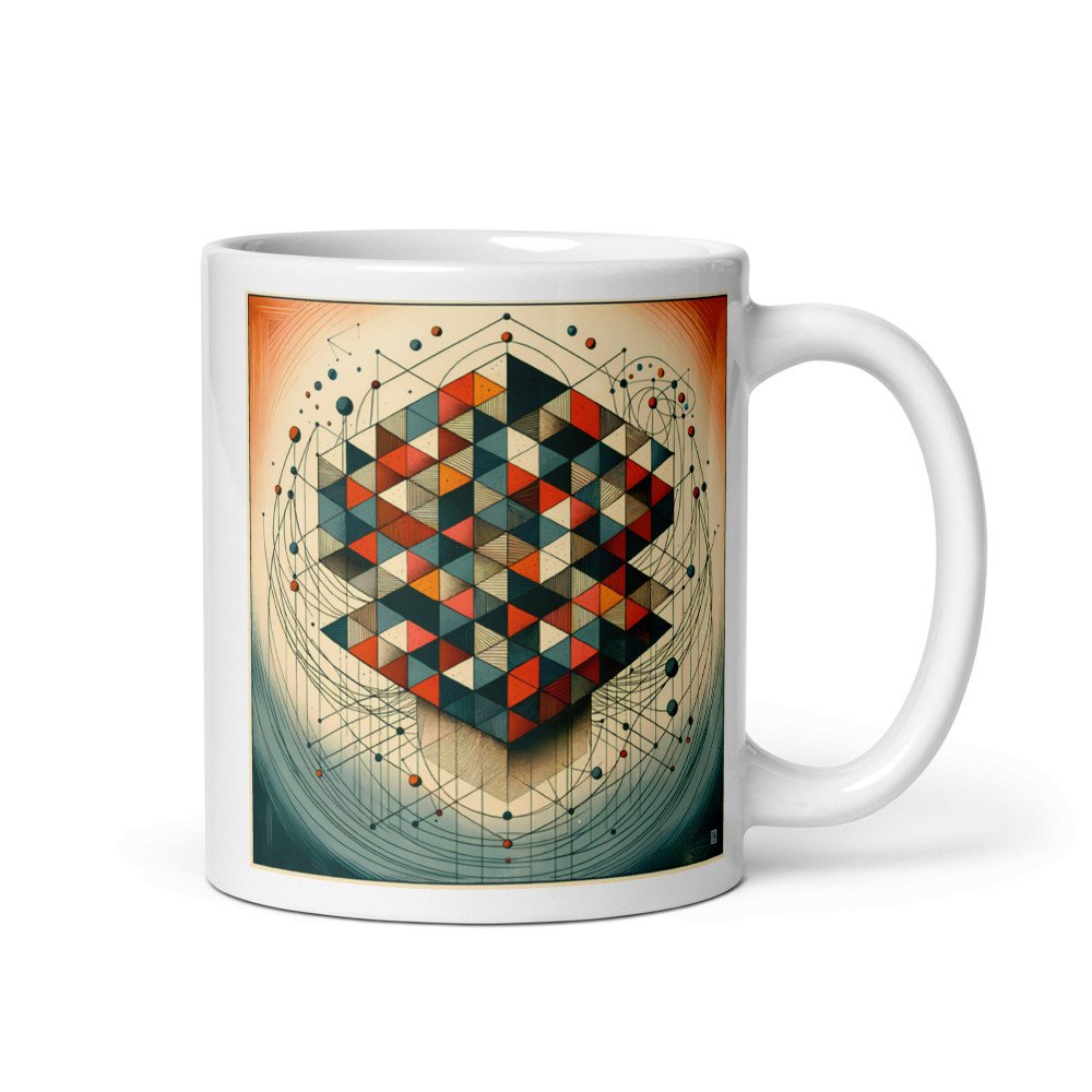 Geometric Abstract Art in Earthy Tones