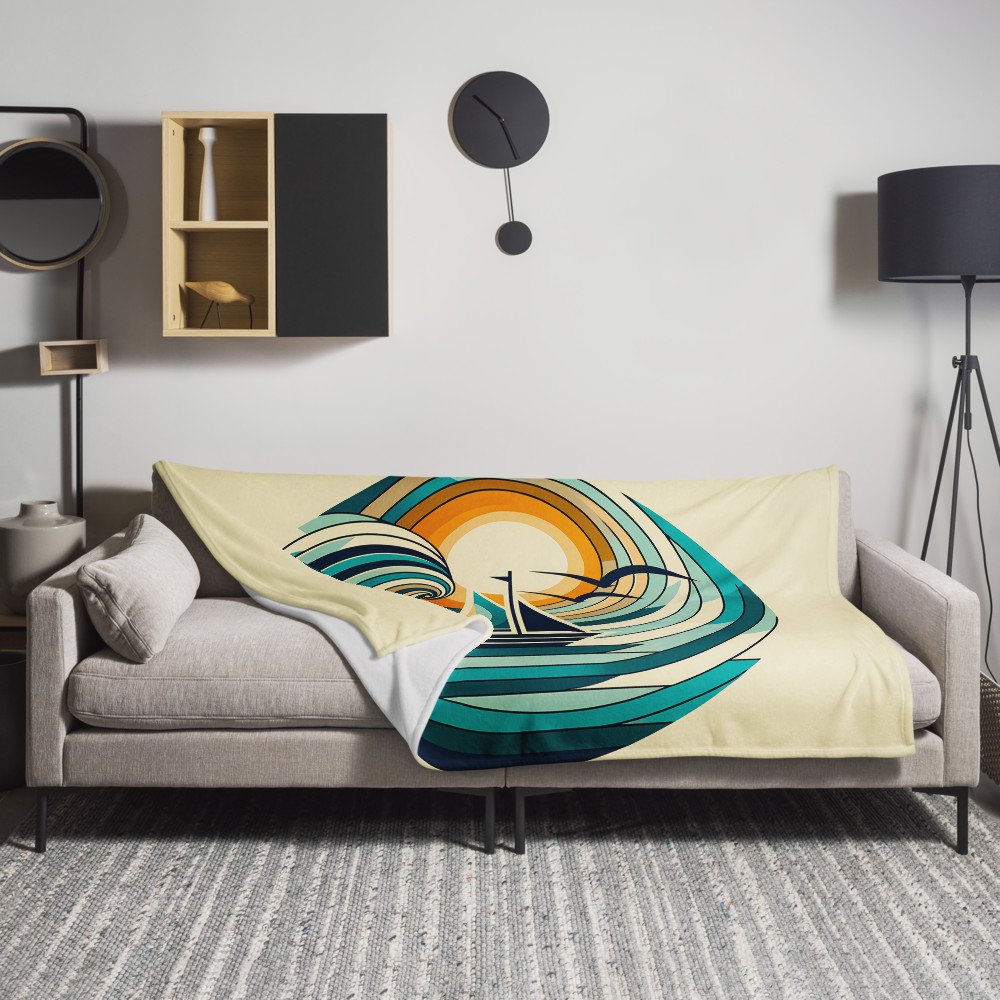 Minimal Sailboat in Abstract Wave Circle