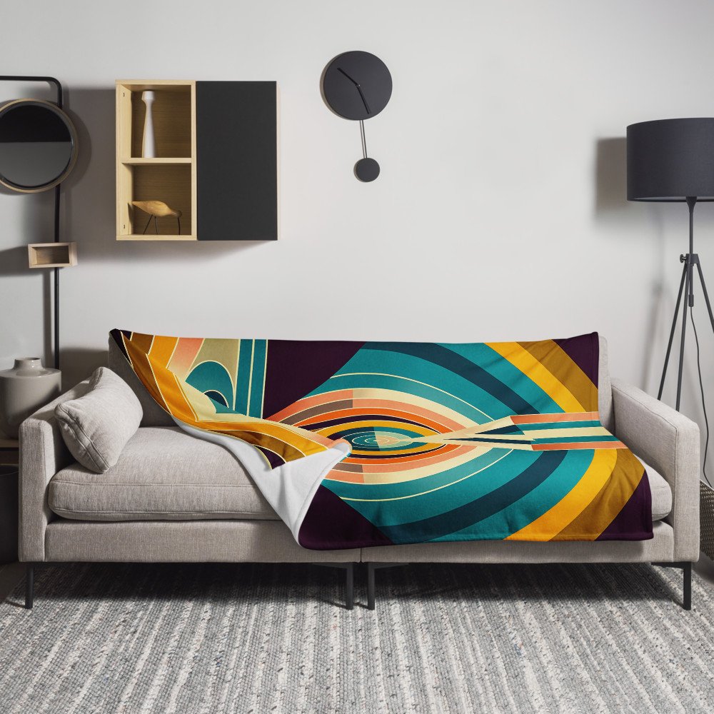 Geometric Letter V Concentric Circles