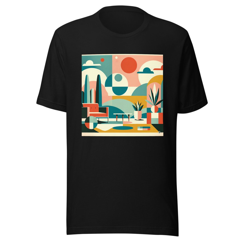 Mid Century Modern Geometric Living Room Abstract