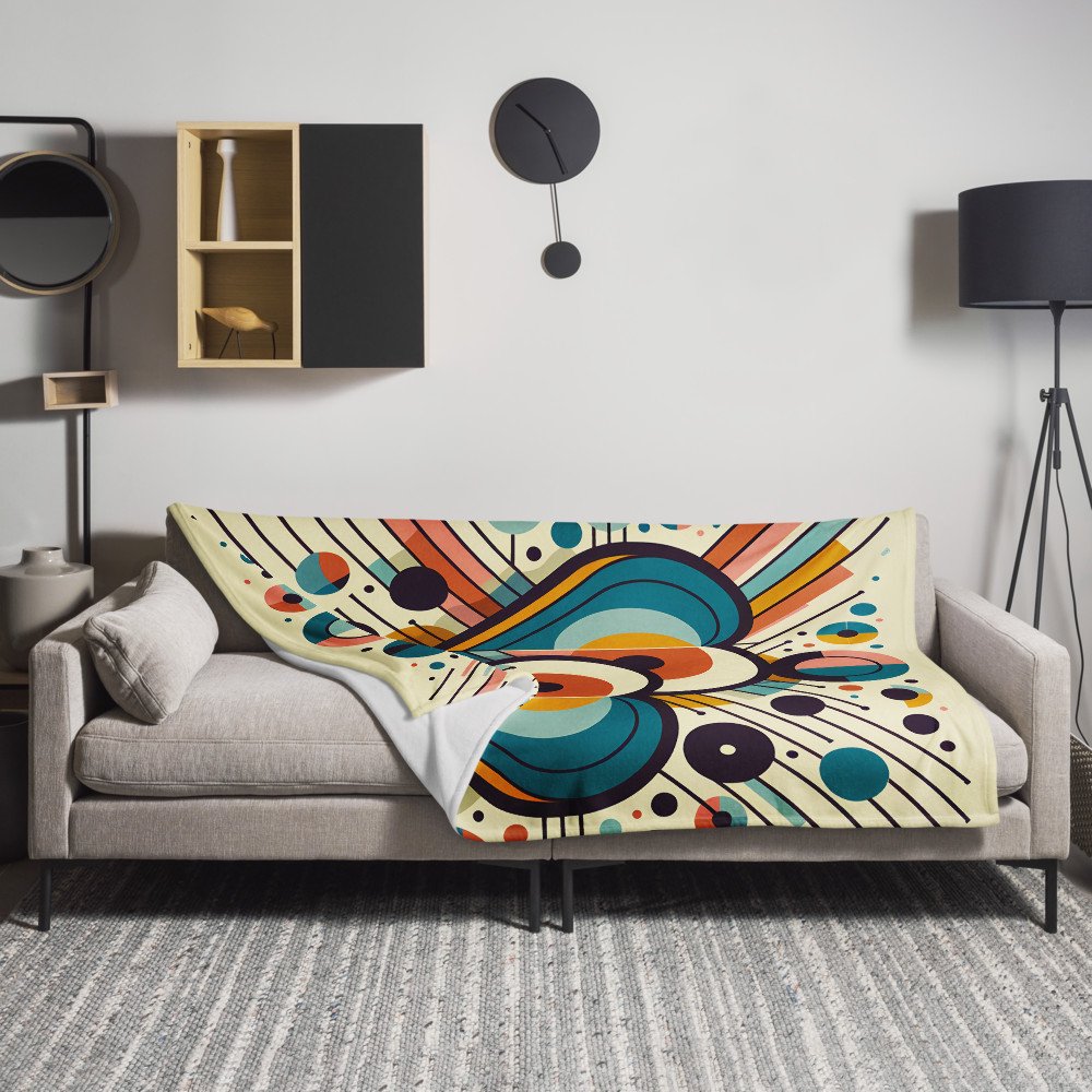 Geometric Heart Duo with Retro Circles and Lines