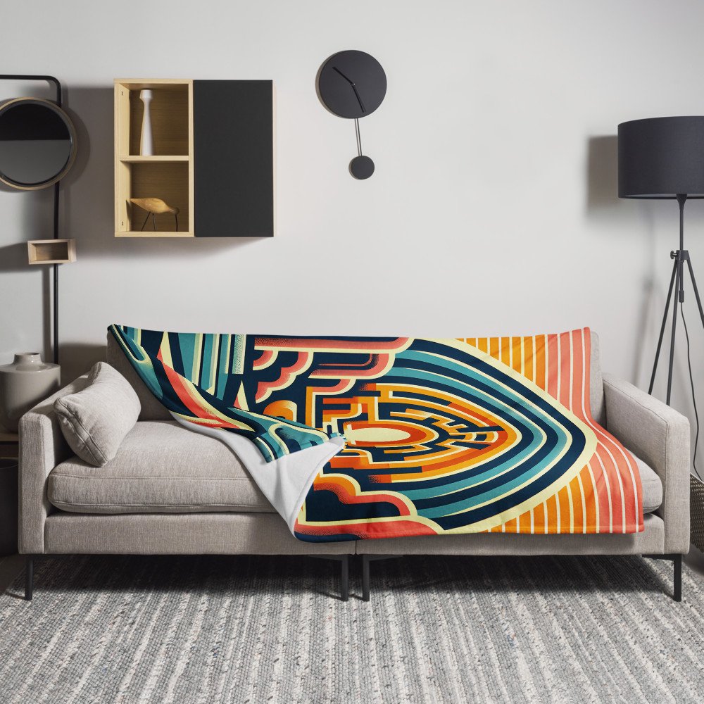 Geometric Sunset Over Zigzag River Canyon