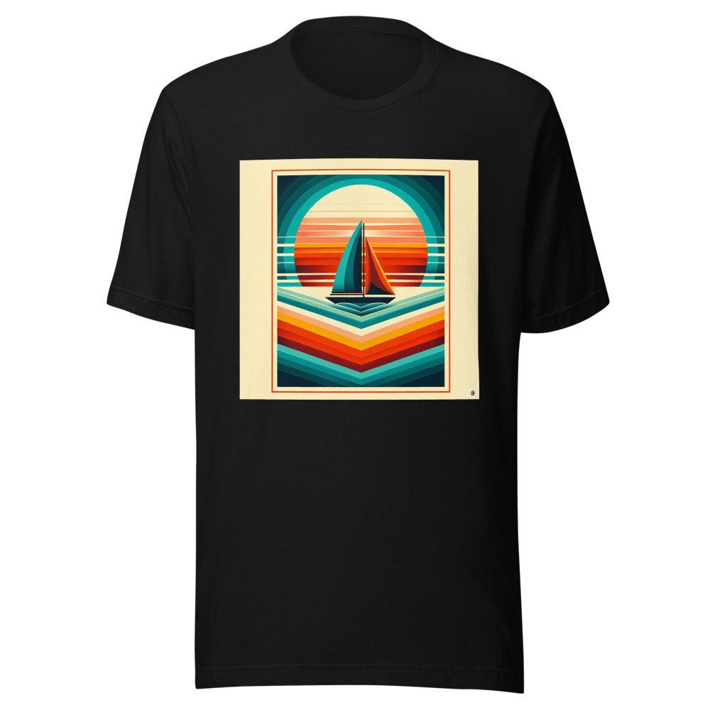 Geometric Sailboat Sunset Colour Blocks
