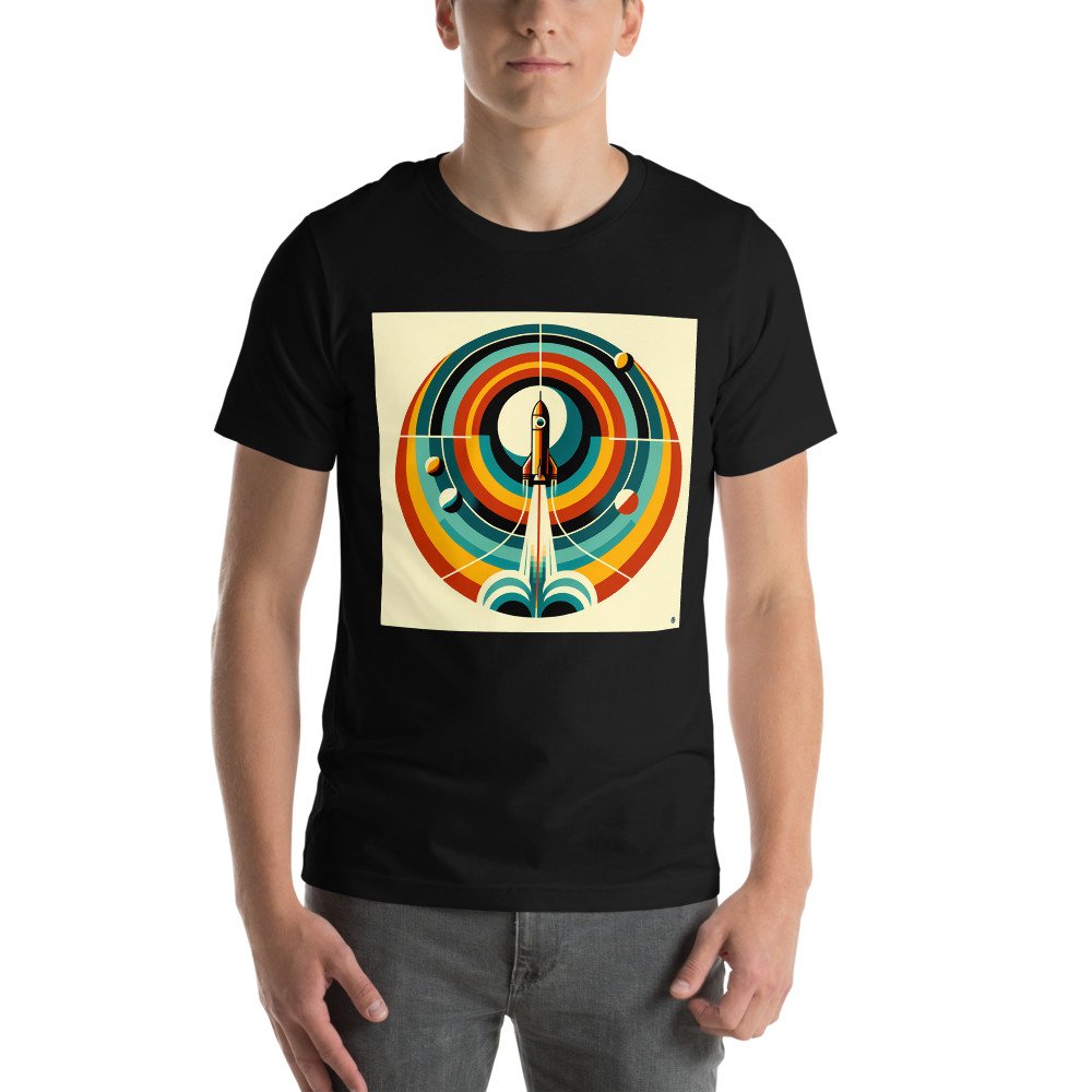 Geometric Rocket Launch Orbit Design — T-Shirt