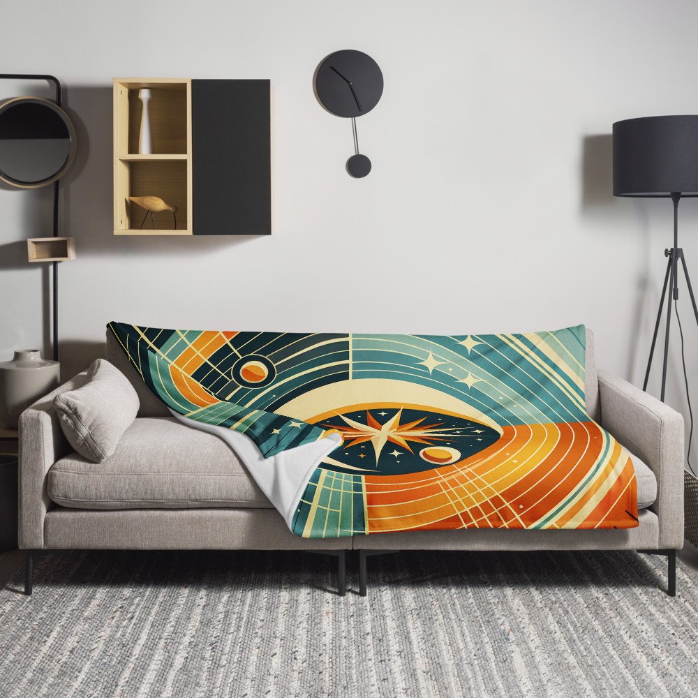 Geometric Crescent Moon and Starburst Orbit