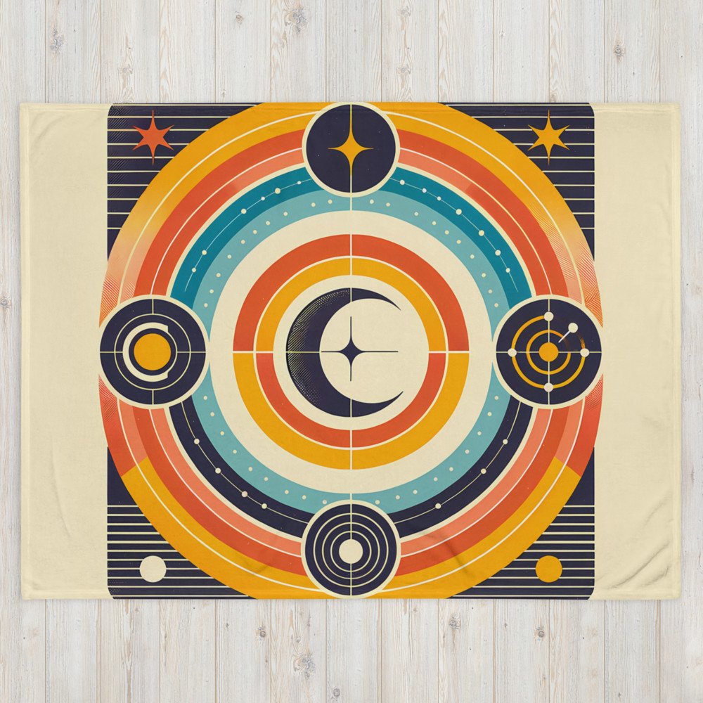 Geometric Moon and Starburst Circles