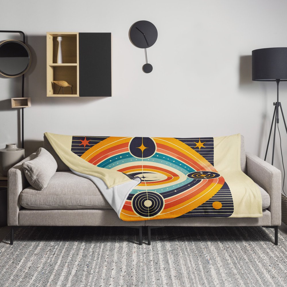 Geometric Moon and Starburst Circles