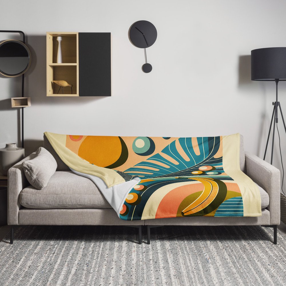 Abstract Tropical Leaves and Banana Shapes