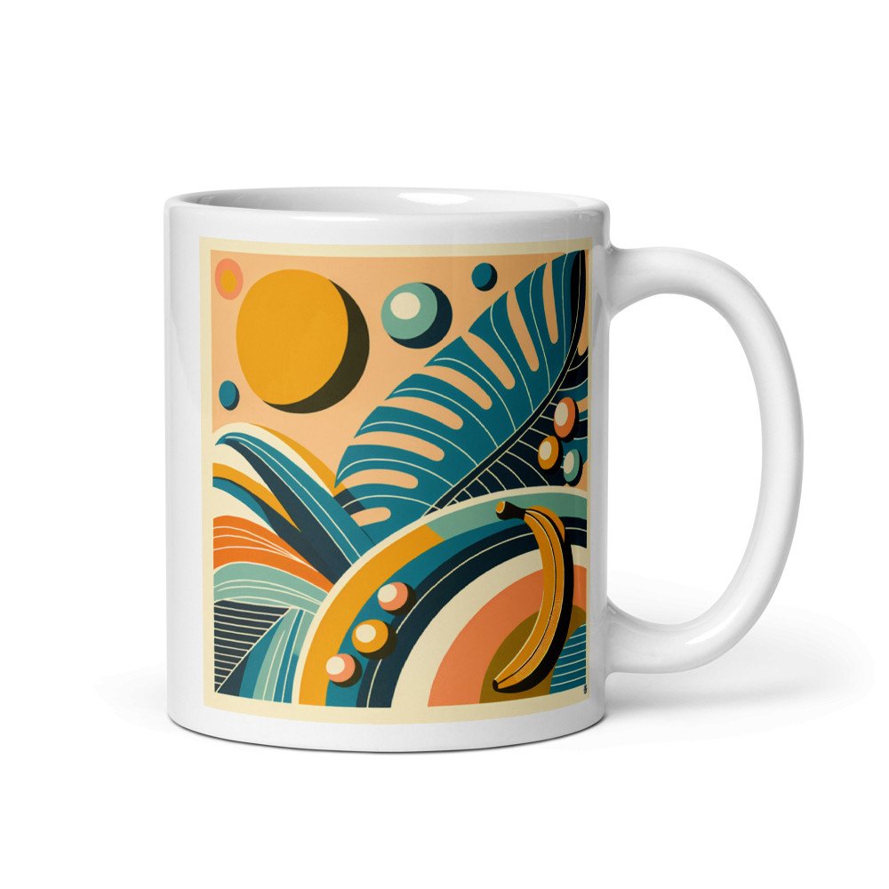 Abstract Tropical Leaves and Banana Shapes