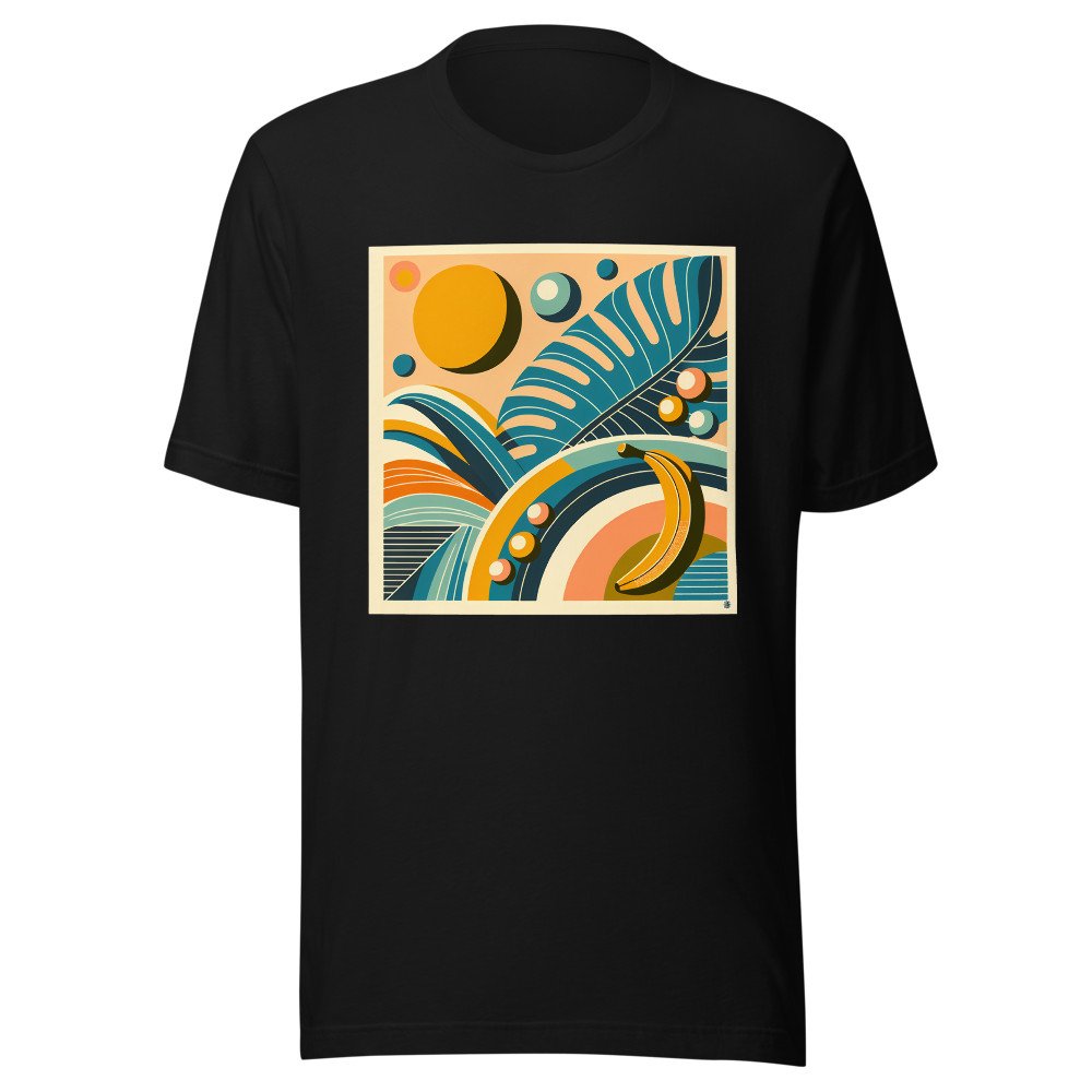 Abstract Tropical Leaves and Banana Shapes