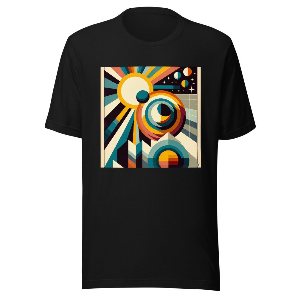 Geometric Sun and Moon Abstract