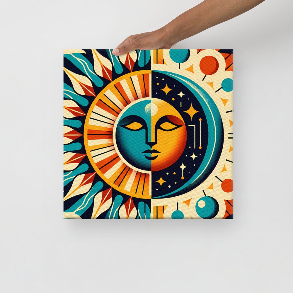 Celestial Sun Moon Face Geometry