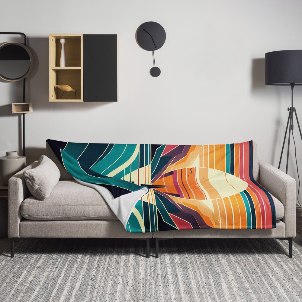 Geometric Sunset Sailboat