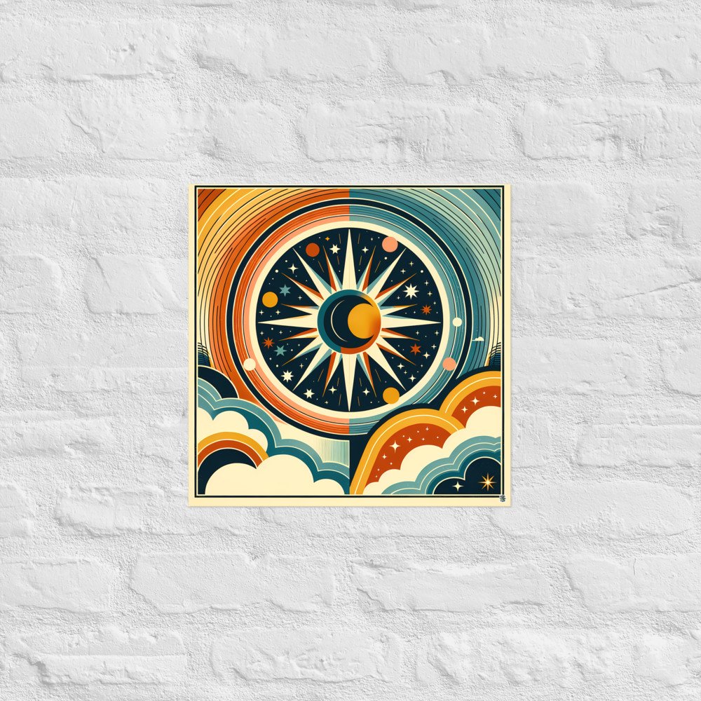 Celestial Sun Moon Starburst