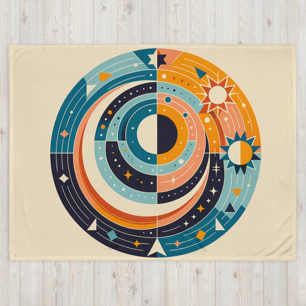 Geometric Sun and Moon Circle