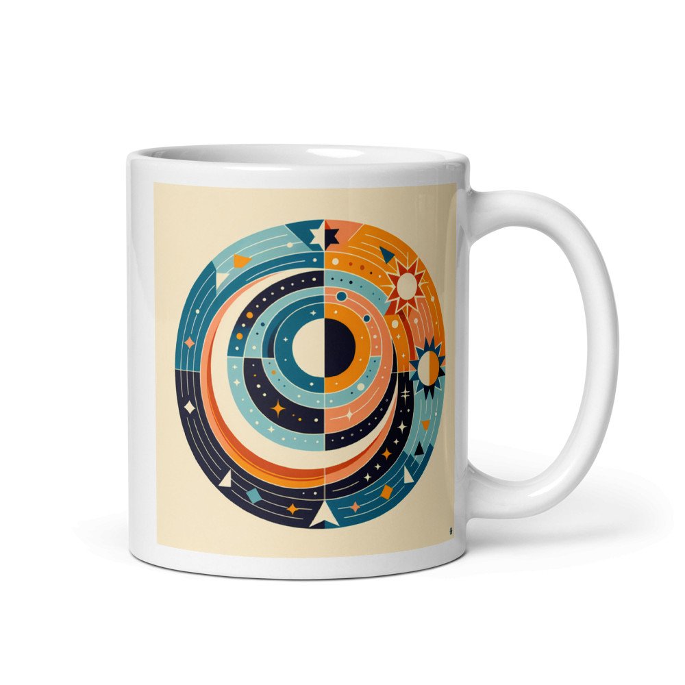 Geometric Sun and Moon Circle