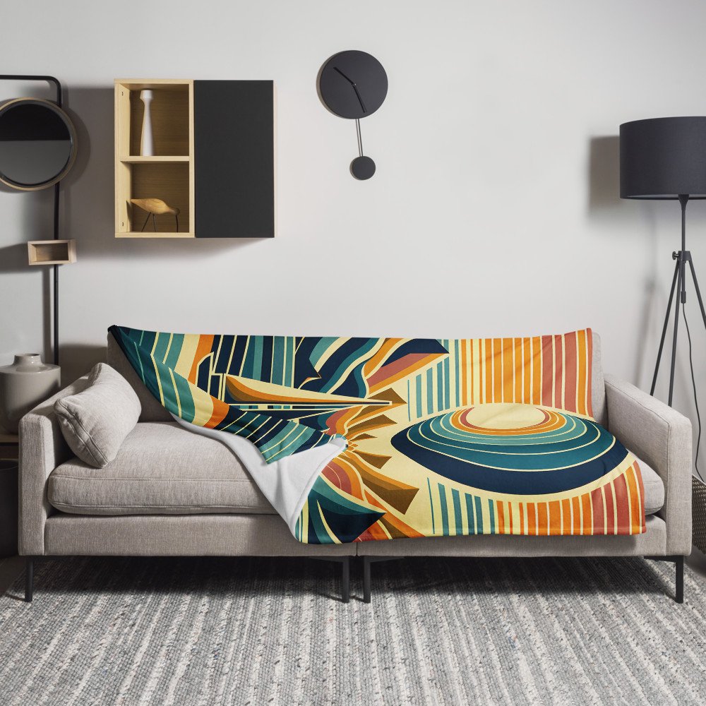 Geometric Sailboat at Sunset