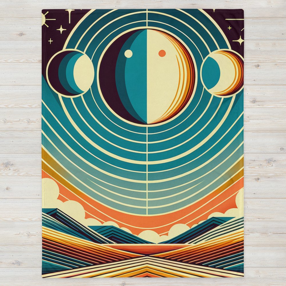 Geometric Moon Phases Over Abstract Horizon