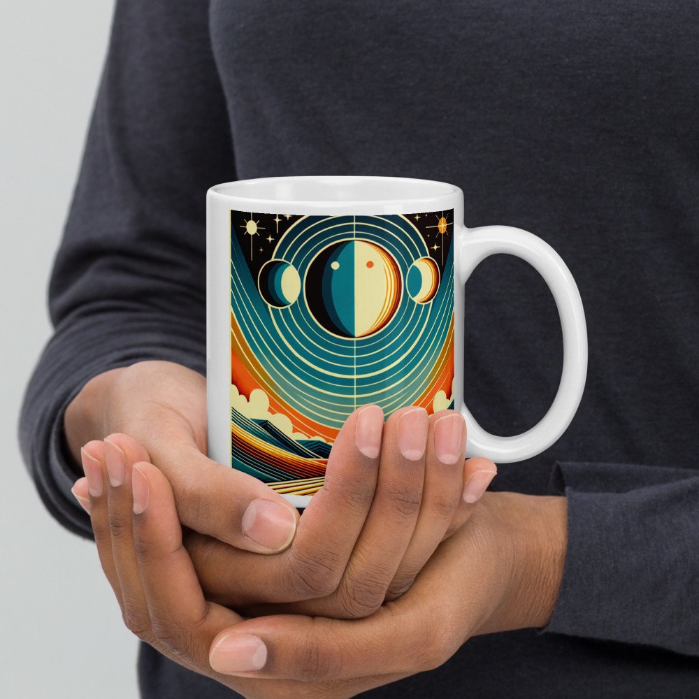 Geometric Moon Phases Over Abstract Horizon