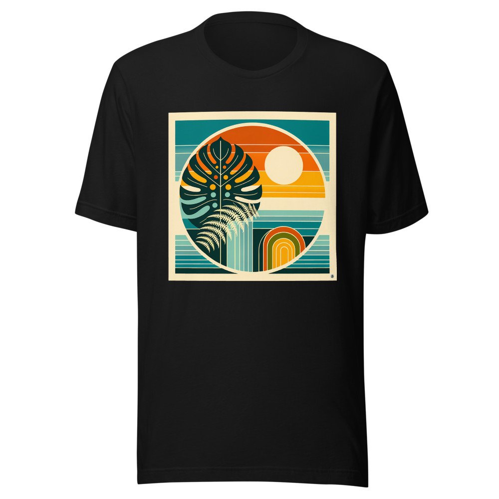 Abstract Botanical Sun and Monstera