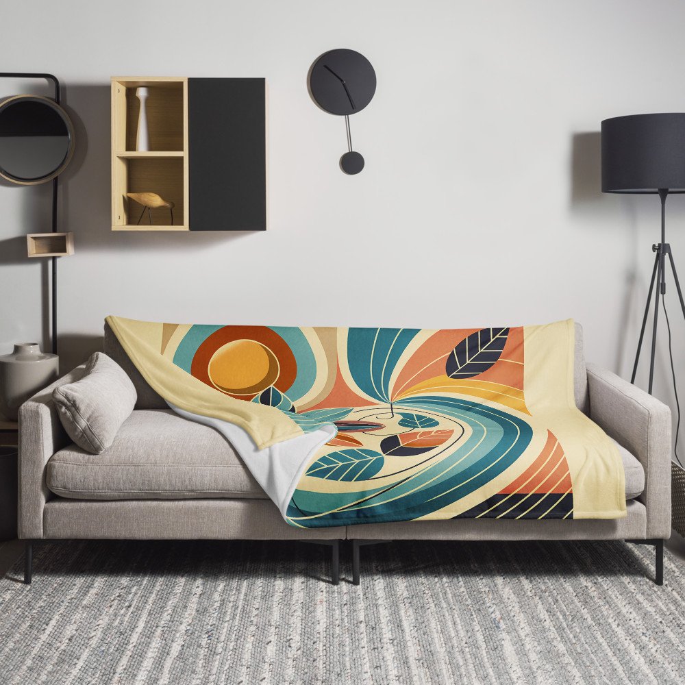 Geometric Botanical Flower Swirl