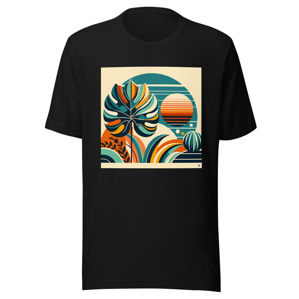 Abstract Botanical Sunset Shapes