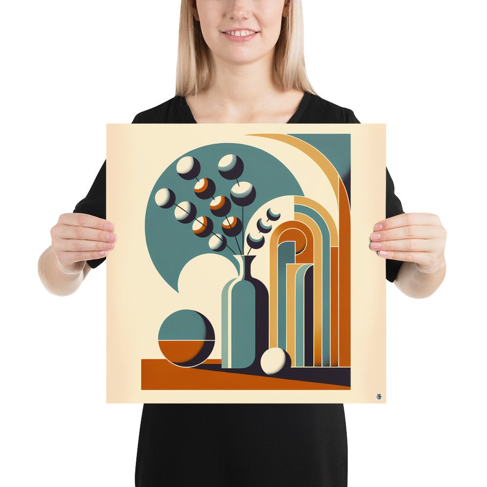 Scandinavian Geometric Vase and Arches