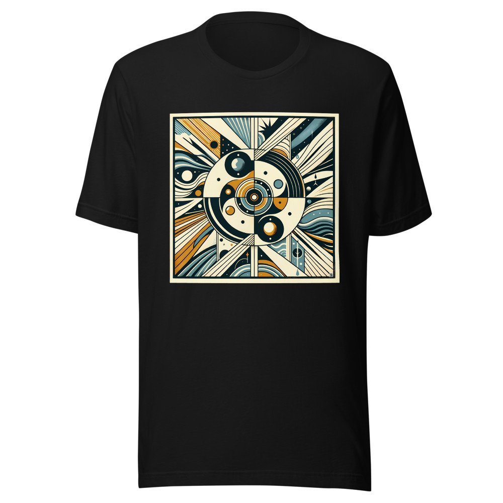 Retro Geometric Cosmic Abstract Art